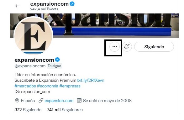 Cómo utilizar Twitter, Un ejemplo metiendo una cuenta en la lista Cómo utilizar Twitter, Un ejemplo metiendo una cuenta en la lista