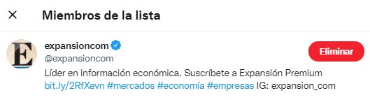 Cómo utilizar Twitter, Así queda ya la lista creada en Twitter Cómo utilizar Twitter, Así queda ya la lista creada en Twitter